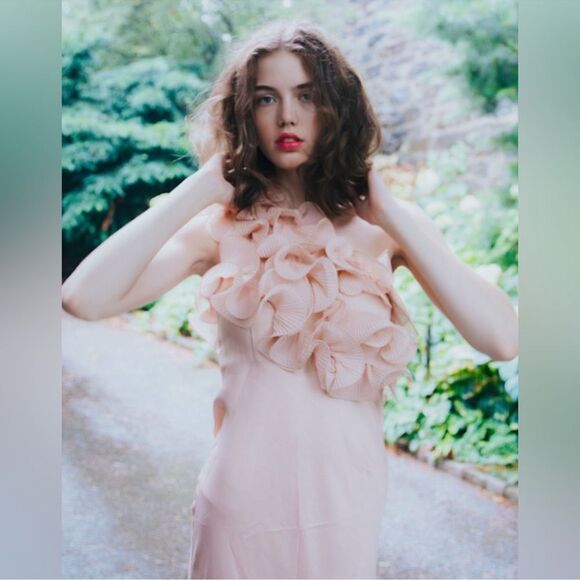 Zara ruffled satin effect dress - Picture 12 of 13